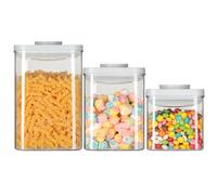 VINATO Botes Cocina Almacenaje 3 Piezas, 600/1250/2280ml Recipientes Herméticos para Alimentos Botes Hermeticos Cocina para Cereales Harina