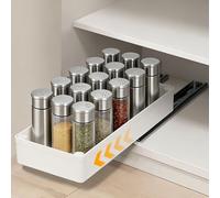 VINATO Cajones Extraíbles para Cocina,Cajones Extraíbles para Armarios - 37.5x13x5 CM, Bandeja Extraíble Armario, Organizador Extraíble Cocina, Montaje con Cinta Adhesiva o Tornillos