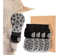 VINATO Calcetines Antideslizantes para Perros Talla M - Pack de 4, Transpirables y Reversibles, con Banda Reflectante, Barrera contra el Asfalto Caliente en Verano