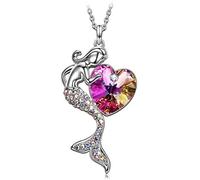 VINATO Collar Corazón de Sirena para Mujer, Regalo Romántico para Novia, Esposa, Madre - Joyas Elegantes para el Día de San Valentín, Boda y Aniversario