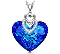 VINATO Collar Corazón del Mar para Mujer, Colgante en Forma de Corazón, Regalo Elegante para Novia, Esposa, Madre - Joyería Fina para Bodas, Aniversarios y San Valentín