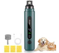 VINATO Cortaúñas Eléctrico para Perros y Gatos, Lima Úñas con Luz LED, 5 Velocidades, 3 Cabezales de Diamante y 3 Puertos, Recargable e Inalámbrico para Todas Las Razas