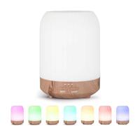 VINATO Difusor de Aceites Esenciales, 250ml Difusor de Aromaterapia, Pequeño Difusor de Aromaterapia con 7 Colores, Apagado Automático, Humidificador Vaporizador de Esencias, para Casa y Oficina