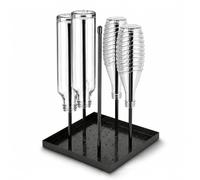 VINATO Escurridor Botellas Escurridor de Botellas Acero Inoxidable Soporte para SodaStream Secador de Botellas Agua, Negro