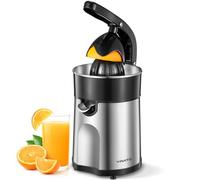 Vinato Exprimidor Eléctrico de Naranjas, 2 Conos para Todos los Cítricos, Cuerpo y Filtro de Acero Inoxidable Exprimidor Eléctrico Exprimidor Eléctrico, 85W