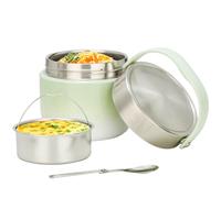 VINATO Fiambreras Comida Trabajo Fiambrera Térmica 1.2L Termo Comida Caliente Acero Inoxidable, Antifugas, Sin BPA con Cuchara - Ideal para Oficina, Exteriores y Colegio