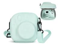 VINATO Funda EVA Dura para Cámaras Instax Mini 7+/8/9/11/12/40, Funda Resistente a Salpicaduras con Correa Ajustable, Estuche Resistente a Golpes Ligero de Viaje, Verde Menta