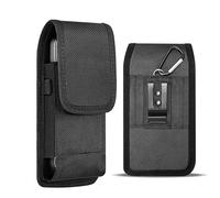 VINATO Funda Movil Cinturón, Bolsa Tactica con Clip de Cinturón y Mosquetón, Funda Movil para Hombre, Compatible con Teléfonos de 5.7 a 6.3 Pulgadas, Tejido de Nylon de Secado Rápido, Negro