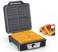 VINATO Gofrera, Waffle Maker para 4 Gofres, 1200W Calor Rápido y Estable, Gofrera con Revestimiento Antiadherente de Las Placas Calefactoras, Regulación Continua de la Temperatura, Fácil de Guardar