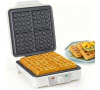 VINATO Gofrera, Waffle Maker para 4 Gofres, 1200W Calor Rápido y Estable, Gofrera con Revestimiento Antiadherente de Las Placas Calefactoras, Regulación Continua de la Temperatura, Blanco