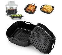 VINATO Juego de 2 Moldes de Silicona para Freidora de Aire - Diseño Separador de Grasa, Compatible para Ninja Crispi Pro AS101 y Otras Aire