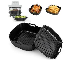 VINATO Juego de 2 Moldes de Silicona para Freidora de Aire - Diseño Separador de Grasa, Compatible para Ninja Crispi Pro AS101 y Otras Aire