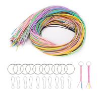 VINATO Kit de Hilos para Pulseras, 220 Piezas - 200 Hilos de Colores, 20 Accesorios (Llaveros, Ganchos), para Hacer Pulseras de la Amistad, Collares, Manualidades