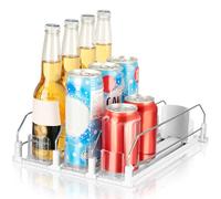 VINATO Organizador Nevera 3 Filas, Dispensador de Latas para Frigorifico, Organizador Latas Nevera Automático con Sistema de Avance, Ajustable para Neveras y Congeladores