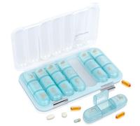 VINATO Pastillero Semanal 7 Días 3 Veces al Día, Pastillero Grande 21 Compartimentos, Pastillero de Viaje para Medicamentos y Vitaminas