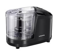 VINATO Picadora Eléctrica, 350 ml, para Carne, Cebollas y Verduras | Picadora eléctrica 200 W, 2 cuchillas inox, vaso 350 ml, botón único, desmontable y apta para lavavajillas