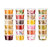 VINATO Recipientes HerméTicos para Alimentos, 24pcs 360ml/12oz Contenedores de Comida Deli con Tapas, Reutilizables, Sin BPA, Aptos Para Lavavajillas y Microondas