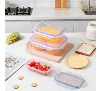 VINATO Recipientes Herméticos Para Alimentos - Meal Prep Containers Sin BPA Apilables 3 Piezas 580ml/1300ml/2500ml - Taper Plastico Para Microondas Nevera Y Lavavajillas