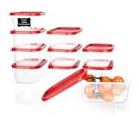 VINATO Set de 10 Recipientes Herméticos 710ml - Rectangulares, Apilables, Microondas - Sin BPA, Para Cocina, Meal Prep, Congelador & Almacenaje - Incluye 12 Etiquetas