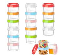 VINATO Set de 18 Recipientes Para Alimentos, 120ml Contenedores Para Comida con Tapa, Set De Envases Pequeños, Apilables