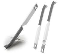 VINATO Set de 3 cepillos para Juntas de cerdas duras con rasqueta extraíble - Cepillo de Limpieza para Grietas, baño, Cocina y Azulejos, con protección antirrayas
