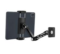 VINATO Soporte Tablet Pared 360° Ajustable, Universal Soporte Pared para iPad de Aluminio, Extensible y Plegable, para Teléfonos y Tabletas de 4,7"-13", ara Cocina, Gimnasio, Oficina, Negro