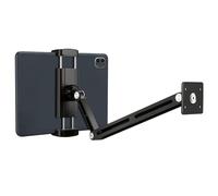 VINATO Soporte Tablet Pared 360° Ajustable, Universal Soporte Pared para iPad en Aluminio, Extensible y Plegable, para Teléfonos y Tabletas de 4,7"-13", ara Cocina, Gimnasio, Oficina, Negro