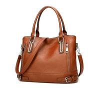 VINBAGGE Bolso de Mujer,Bolsos Marrón Mujer Bolsos de Mano para Mujer Bolsos Mujer de Cuero PU Casual Bolsa Tote Gran Capacidad Comprar/Ocio/Negocios/Viajar/Marrón