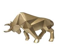 Vinbcorw Estatua de Toro, Resina, Escultura de toros, Escultura de Toro, decoración del hogar, Mercado de valores, estatuas de la Suerte, Figura Abstracta, Regalo de Empresa,Oro