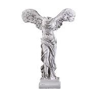 Vinbcorw Victoria Alada Estatua La Diosa De La Estatuilla con La Base, La Artesanía Y Arte De La Escultura De La Escultura De La Lumbrera Muebles Deco Cifras De Sala De Estar,Blanco,14cm
