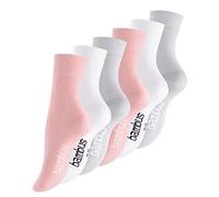 Vincent Creation 6-9 pares de calcetines de bambú unisex de bambú para hombre y mujer, encaje cosido a mano, 6 Pares - Surtido (rosa, blanco, gris claro), 35-38