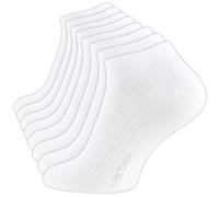 Vincent Creation - 8 pares de calcetines para hombre, color negro o blanco, con texto activo, suave mezcla de algodón y elastano 8 pares de color blanco. 43-46