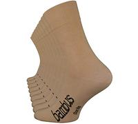 Vincent Creation 9 pares calcetines de bambú para Mujer y Hombre, punta remallada a mano(sin costuras), sin caucho (43/46, 9 pares beige)