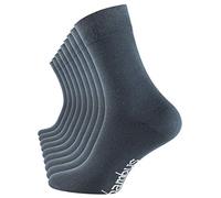 Vincent Creation calcetines de bambú para mujer y hombre, suaves y transpirables, paquete de 6 o 9, negro, beige, azul marino, mix, 43-46