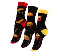 Vincent Creation Calcetines 'Fast Food' amarillo / naranja / rojo / negro 36-40 EUR