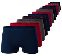 Vincent Creation Pack de 12 calzoncillos tipo bóxer para hombre, sin costuras, de microfibra suave y suave, mezcla de c (sw/riored/gris/azul oscuro), S/M