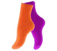 Vincent Creation Pack de 4 pares de calcetines para dormir suaves en varios color con y sin rayas