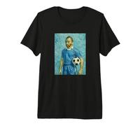 Vincent Muestra Amor por EL FÚTBOL EN UN Retrato Azul Camiseta Premium