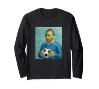 Vincent Muestra Amor por EL FÚTBOL EN UN Retrato Azul Manga Larga