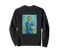 Vincent Muestra Amor por EL FÚTBOL EN UN Retrato Azul Sudadera