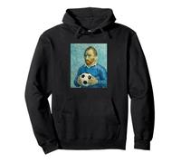 Vincent Muestra Amor por EL FÚTBOL EN UN Retrato Azul Sudadera con Capucha
