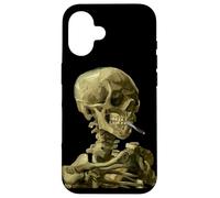 Vincent Van Gogh Calavera fumando Cigarrillo Esqueleto Artístico Carcasa para iPhone 16