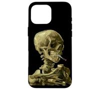 Vincent Van Gogh Calavera fumando Cigarrillo Esqueleto Artístico Carcasa para iPhone 16 Pro MAX