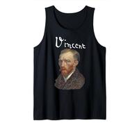 Vincent Van Gogh Firma y retrato post impresionismo Camiseta sin Mangas