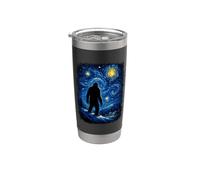 Vincent Van Gogh Noche Estrellada Yeti Obra de arte inspirad Vaso térmico de acero inoxidable de doble pared