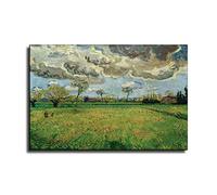 Vincent Van Gogh Pinturas de paisaje bajo un cielo tormentoso, pintura decorativa en lienzo para pared, póster de sala de estar, dormitorio, 40 x 60 cm