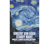 Vincent van Gogh Starry Night 12-Month Undated Calendar Notebook: Bonus Biography & Word Search Puzzles
