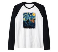 Vincent Van Gogh Starry Night Big Foot Obra de Arte Inspirada Camiseta Manga Raglan