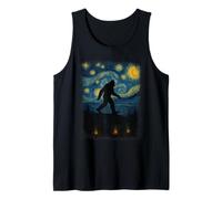 Vincent Van Gogh Starry Night Big Foot Obra de Arte Inspirada Camiseta sin Mangas