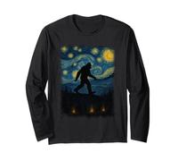 Vincent Van Gogh Starry Night Big Foot Obra de Arte Inspirada Manga Larga